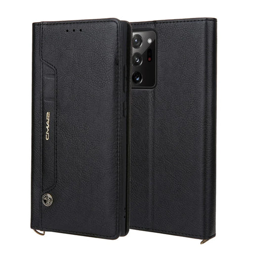 CMAI2 PU Leather Card Holder Case for Samsung Galaxy Note20 4G/5G - Black - 1