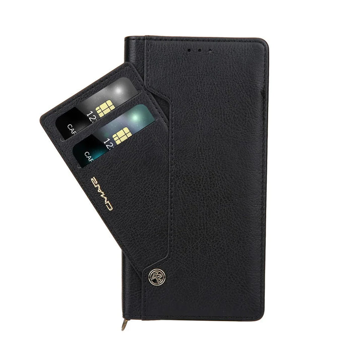 CMAI2 PU Leather Card Holder Case for Samsung Galaxy Note20 4G/5G - Black - 4