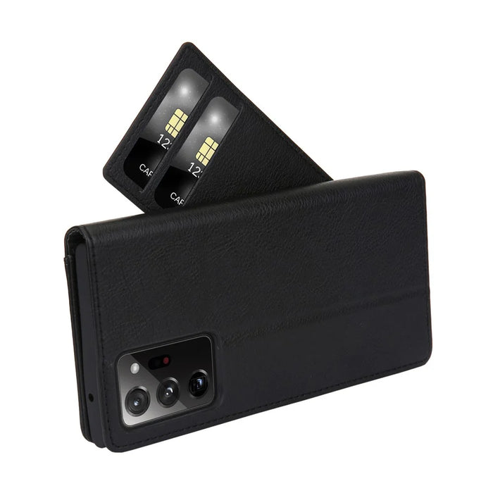 CMAI2 PU Leather Card Holder Case for Samsung Galaxy Note20 4G/5G - Black - 5