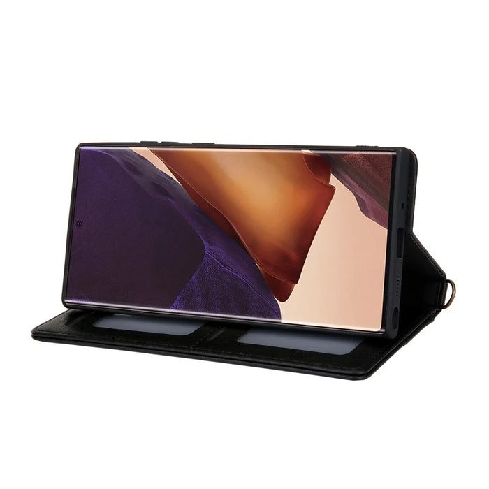 CMAI2 PU Leather Card Holder Case for Samsung Galaxy Note20 4G/5G - Black - 6