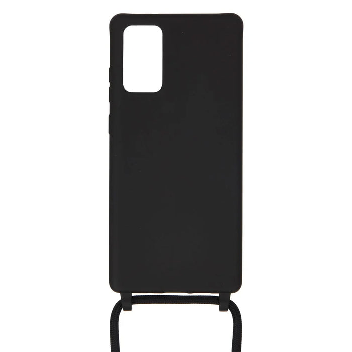 Soft Protector TPU Case with Lanyard for Samsung Galaxy Note20 4G/5G Phone Shell - Black - 2