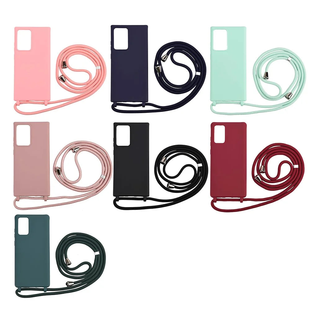 Soft TPU Case with Lanyard for Samsung Galaxy Note20 Ultra /Note20 Ultra 5G Shell - Black - 4