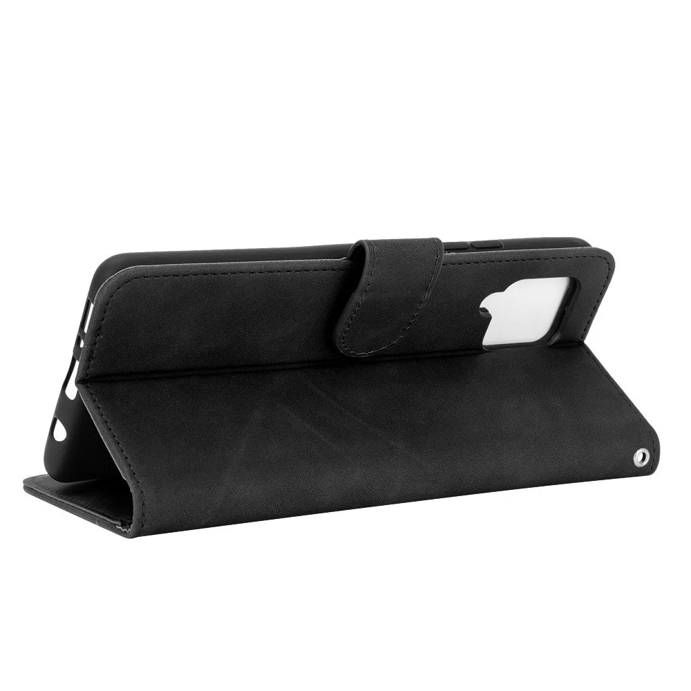 Skin-touch Leather Case for Samsung Galaxy A42 5G - Black - 4