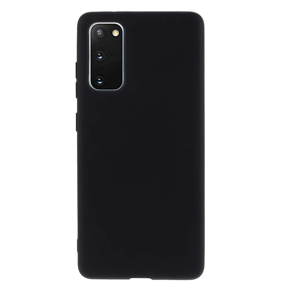 For Samsung Galaxy S20 FE 4G/5G/S20 Lite/S20 FE 2022 Soft TPU Matte Finish Coating Slim Phone Case - Black - 1