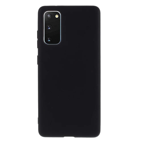 For Samsung Galaxy S20 FE 4G/5G/S20 Lite/S20 FE 2022 Soft TPU Matte Finish Coating Slim Phone Case - Black - 1