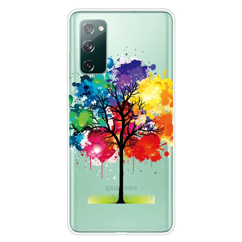 For Samsung Galaxy S20 FE 4G/5G/S20 Lite/S20 FE 2022 Phone Case Pattern Printed IMD TPU Phone Protector - Colorful Tree - 1