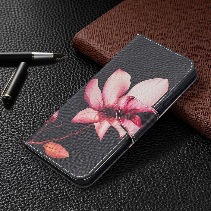 Pattern Printing Case Wallet Stand Leather Cover Protector for Samsung Galaxy S20 FE 4G/FE 5G/S20 Lite/S20 FE 2022 - Pink Flower - 7