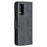 PU Leather Wallet Stand Phone Case for Samsung Galaxy S20 FE 4G/FE 5G/S20 Lite/S20 FE 2022 - Black - 3