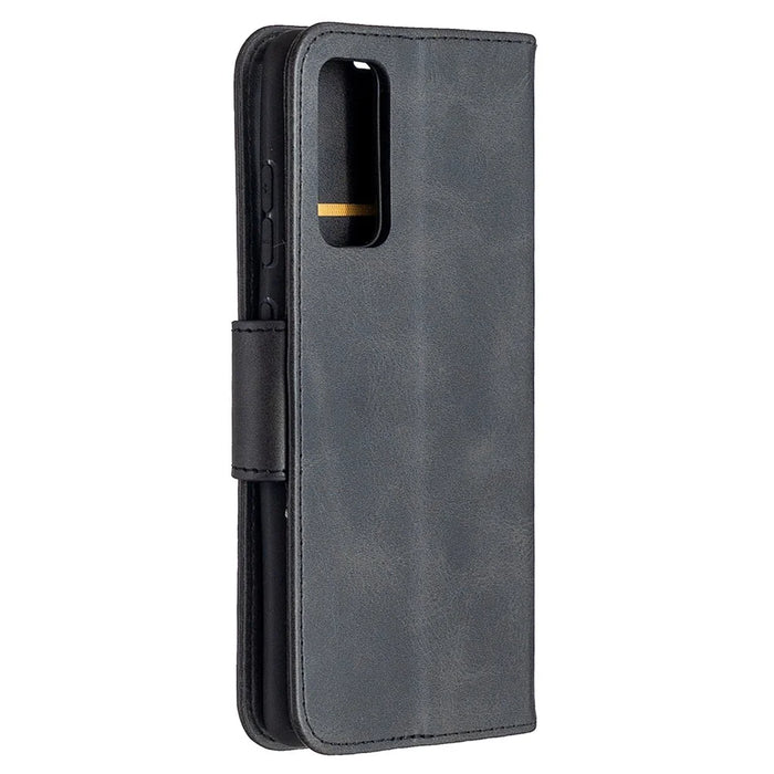 PU Leather Wallet Stand Phone Case for Samsung Galaxy S20 FE 4G/FE 5G/S20 Lite/S20 FE 2022 - Black - 3