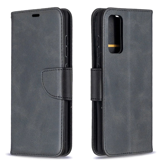 PU Leather Wallet Stand Phone Case for Samsung Galaxy S20 FE 4G/FE 5G/S20 Lite/S20 FE 2022 - Black - 4