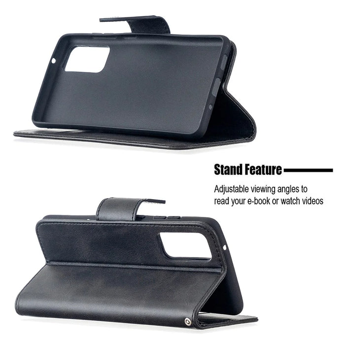 PU Leather Wallet Stand Phone Case for Samsung Galaxy S20 FE 4G/FE 5G/S20 Lite/S20 FE 2022 - Black - 5