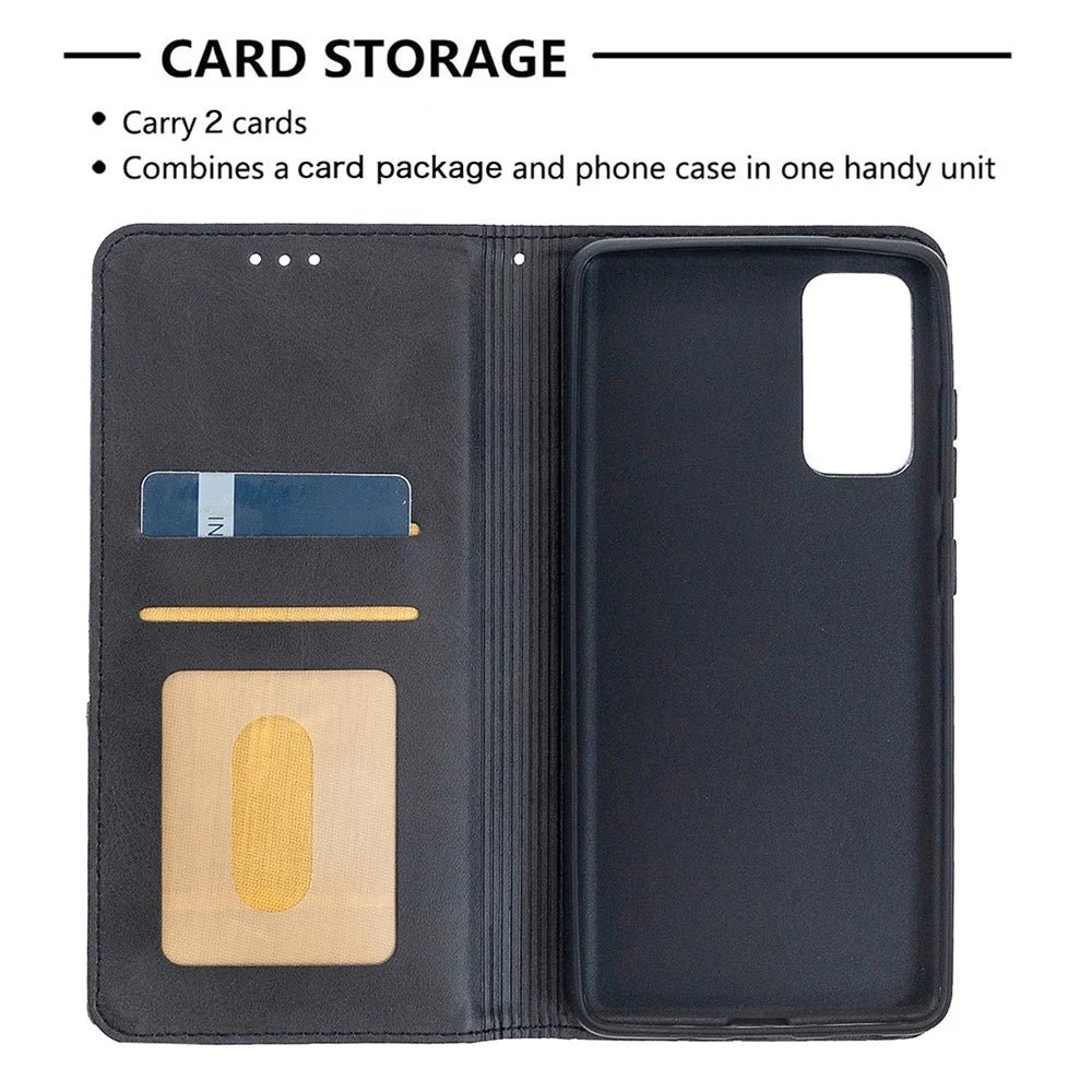 Geometric Pattern Leather Stand Case with Card Slots for Samsung Galaxy S20 FE 4G / FE 5G / S20 Lite / S20 FE 2022 - Black - 7