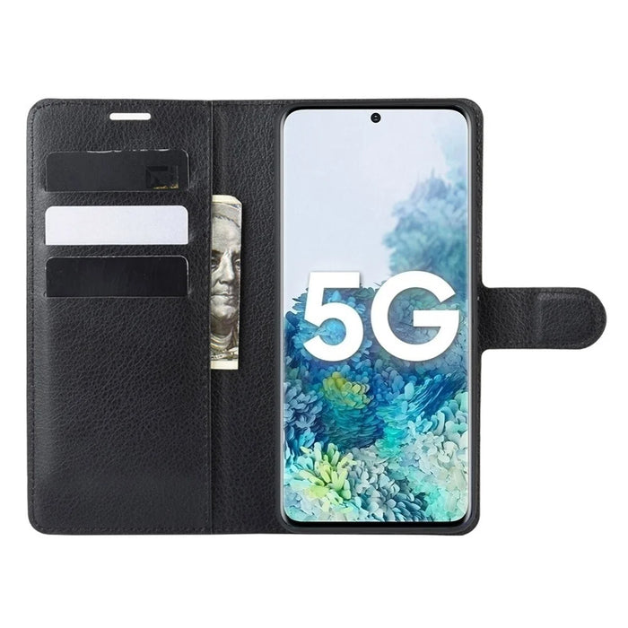 Magnetic Leather Litchi Skin Case for Samsung Galaxy S20 FE 4G / FE 5G / S20 Lite / S20 FE 2022 - Black - 5