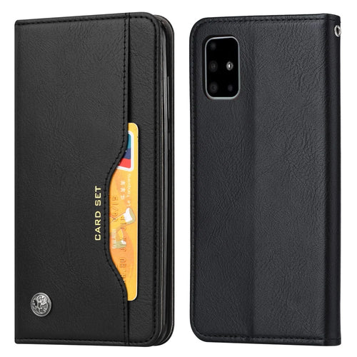 Auto-absorbed Wallet Stand Leather Protector Cover for Samsung Galaxy S20 FE 4G/FE 5G/S20 Lite/S20 FE 2022 - Black - 1