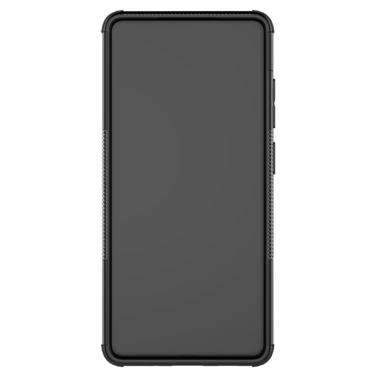 Cool Tyre PC + TPU Protection Shell with Kickstand for Samsung Galaxy S20 FE 5G/S20 Fan Edition 5G - Black - 4