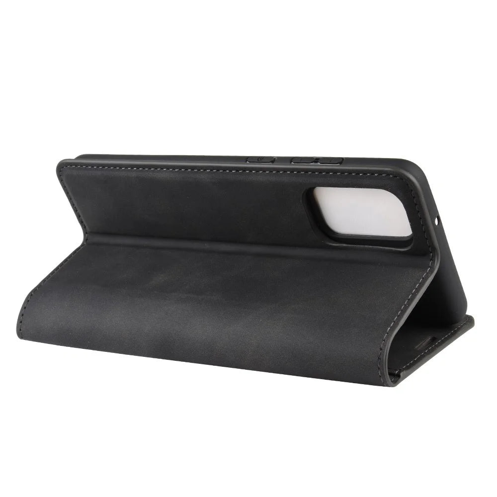 Silky Touch Leather Shell Case for Samsung Galaxy S20 FE 4G / FE 5G / S20 Lite / S20 FE 2022 - Black - 3