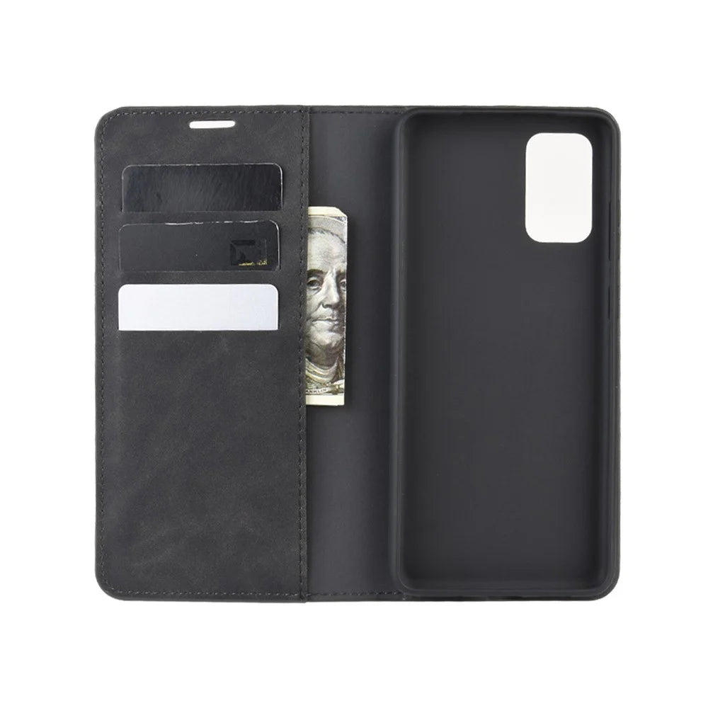 Silky Touch Leather Shell Case for Samsung Galaxy S20 FE 4G / FE 5G / S20 Lite / S20 FE 2022 - Black - 4