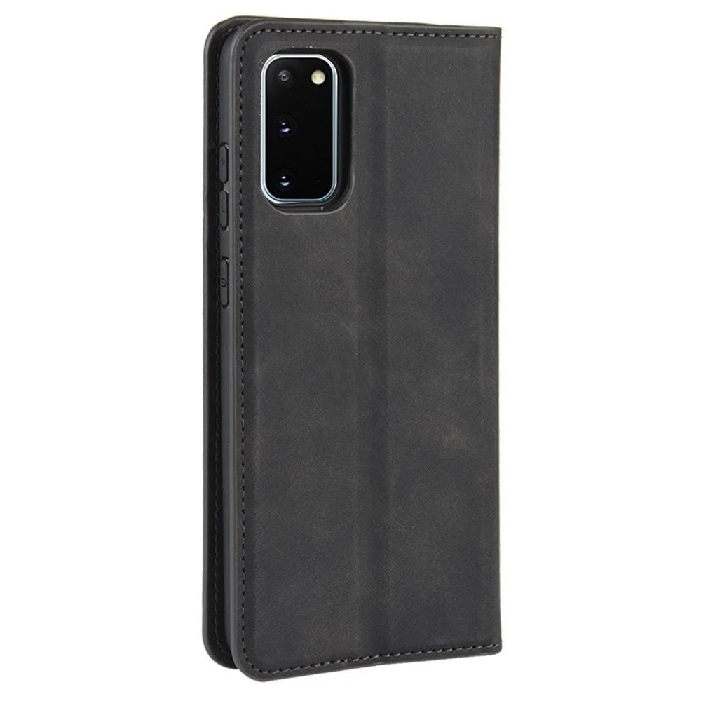 Silky Touch Leather Shell Case for Samsung Galaxy S20 FE 4G / FE 5G / S20 Lite / S20 FE 2022 - Black - 7