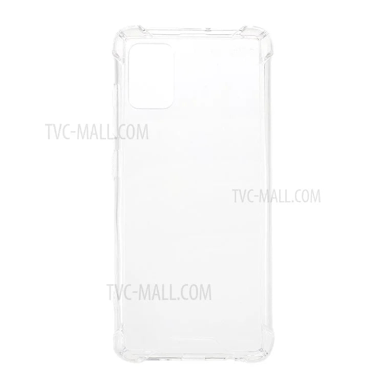 Drop-proof Glossy Acrylic + TPU Hybrid Case Shell for Samsung Galaxy A51 4G SM-A515 - Transparent - 1