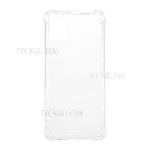 Drop-proof Glossy Acrylic + TPU Hybrid Case Shell for Samsung Galaxy A51 4G SM-A515 - Transparent - 1