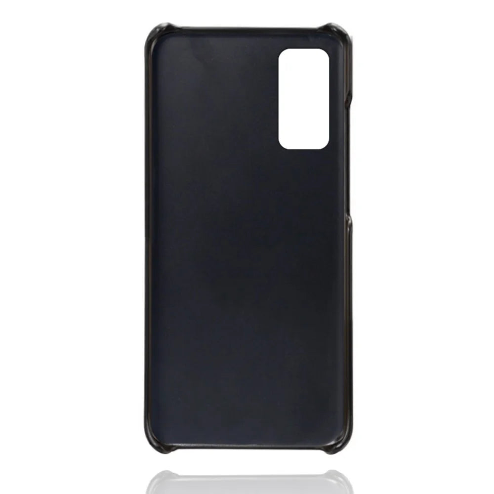 for Samsung Galaxy S20 FE 4G / FE 5G / S20 Lite / S20 FE 2022 PU Leather + Plastic Shell with Card Holder Slots - Black - 4