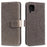 Imprint Flower Leather Shell Cover for Samsung Galaxy A42 5G - Grey - 1