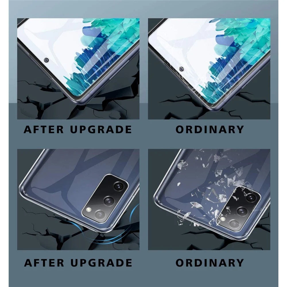 TPU Phone Cover Shell + Tempered Glass Screen Protector for Samsung Galaxy S20 FE 4G/FE 5G/S20 Lite/S20 FE 2022 - 5