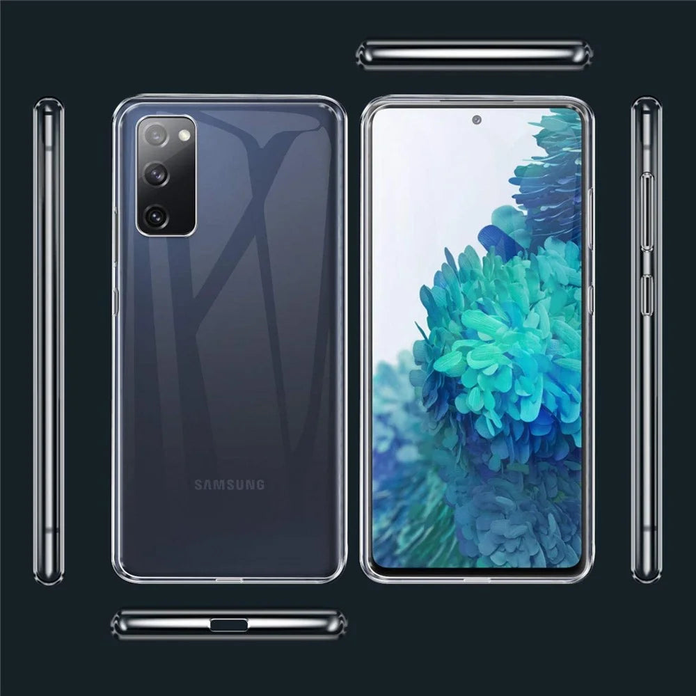 TPU Phone Cover Shell + Tempered Glass Screen Protector for Samsung Galaxy S20 FE 4G/FE 5G/S20 Lite/S20 FE 2022 - 6