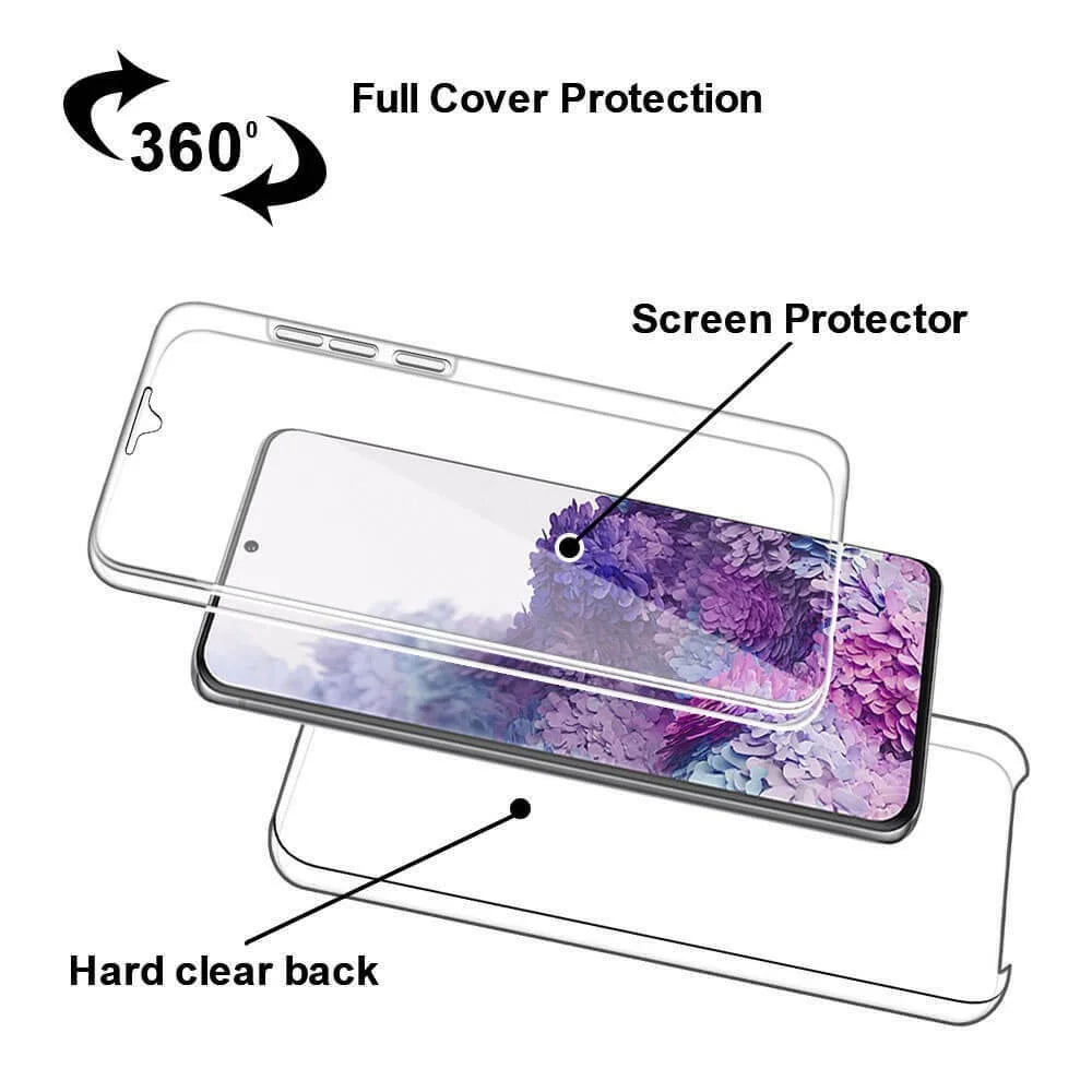 Hybrid PET + TPU + Acrylic Clear Full Coverage Shell for Samsung Galaxy S20 FE 4G/FE 5G/S20 Lite/S20 FE 2022 - 2