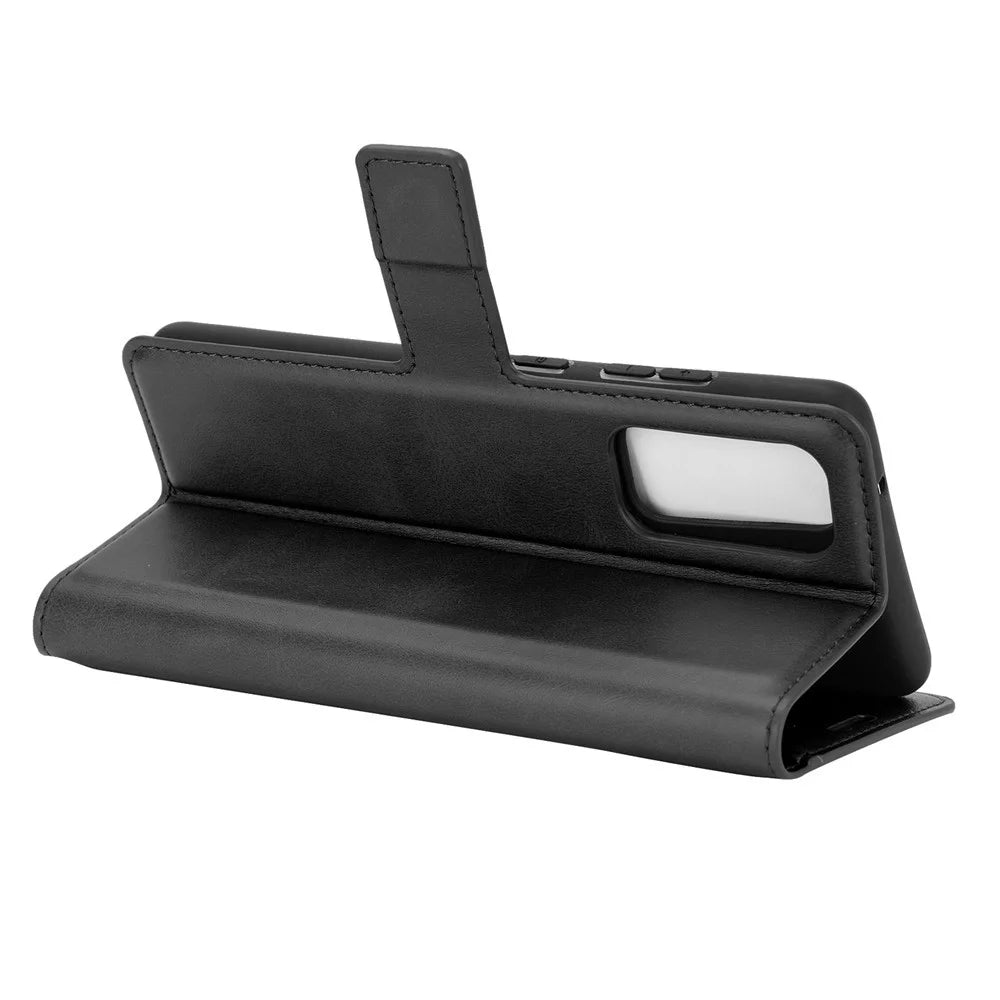 Protective Shell Wallet Leather Stand Flip Case for Samsung Galaxy S20 FE 4G/FE 5G/S20 Lite/S20 FE 2022 - Black - 6