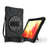360° Swivel PC + Silicone Combo Kickstand Shell with Shoulder Strap for Samsung Galaxy Tab A7 10.4 (2020) / (2022) - Black - 2