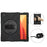 360° Swivel PC + Silicone Combo Kickstand Shell with Shoulder Strap for Samsung Galaxy Tab A7 10.4 (2020) / (2022) - Black - 3