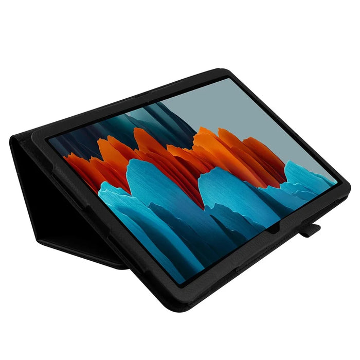 Litchi Skin Leather Stand Case for Samsung Galaxy Tab S7 T870 / T875 / S8 - Black - 5