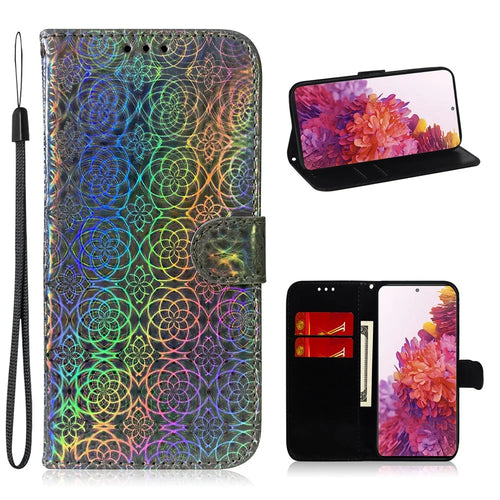 Flower Pattern Magnetic Leather Stand Case for Samsung Galaxy S20 FE/S20 Fan Edition/S20 FE 5G/S20 Fan Edition 5G/S20 Lite/S20 FE 2022 - Grey - 1