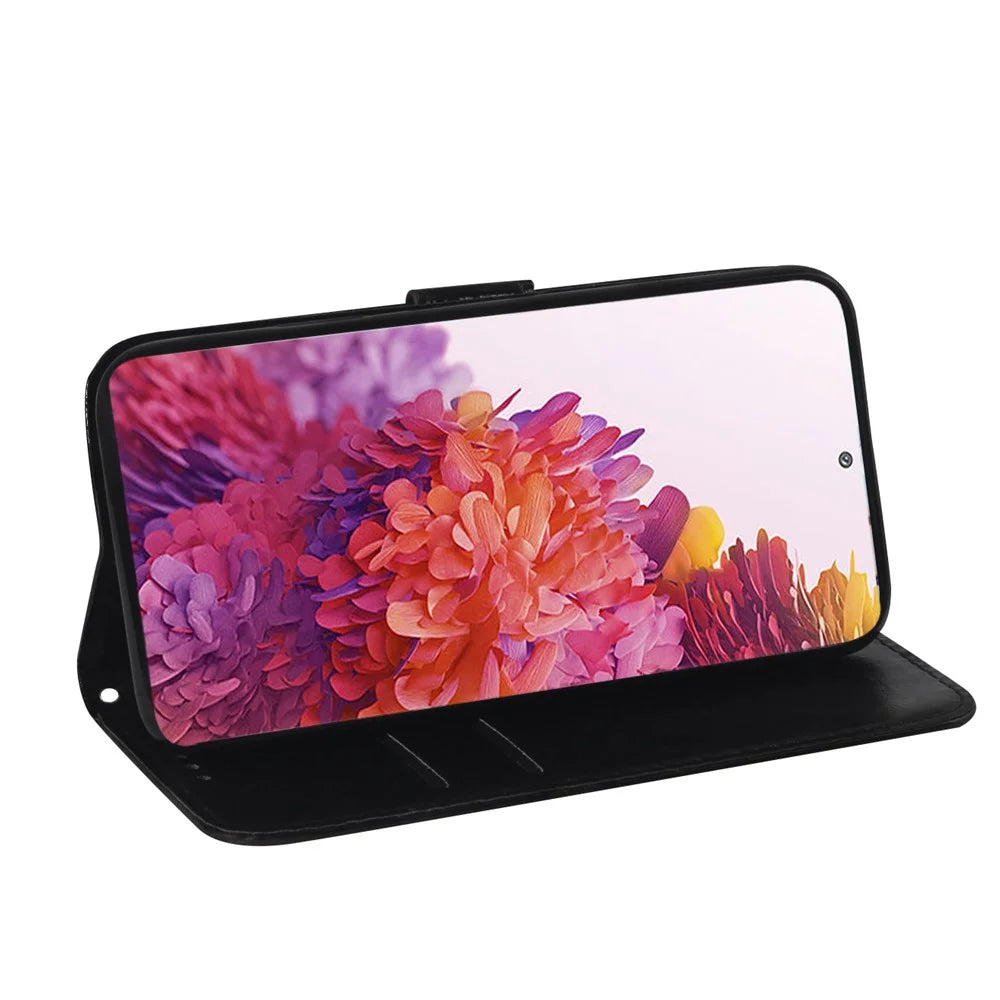 Flower Pattern Magnetic Leather Stand Case for Samsung Galaxy S20 FE/S20 Fan Edition/S20 FE 5G/S20 Fan Edition 5G/S20 Lite/S20 FE 2022 - Grey - 5