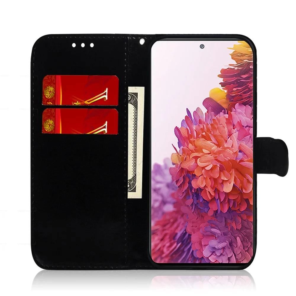 Flower Pattern Magnetic Leather Stand Case for Samsung Galaxy S20 FE/S20 Fan Edition/S20 FE 5G/S20 Fan Edition 5G/S20 Lite/S20 FE 2022 - Grey - 6