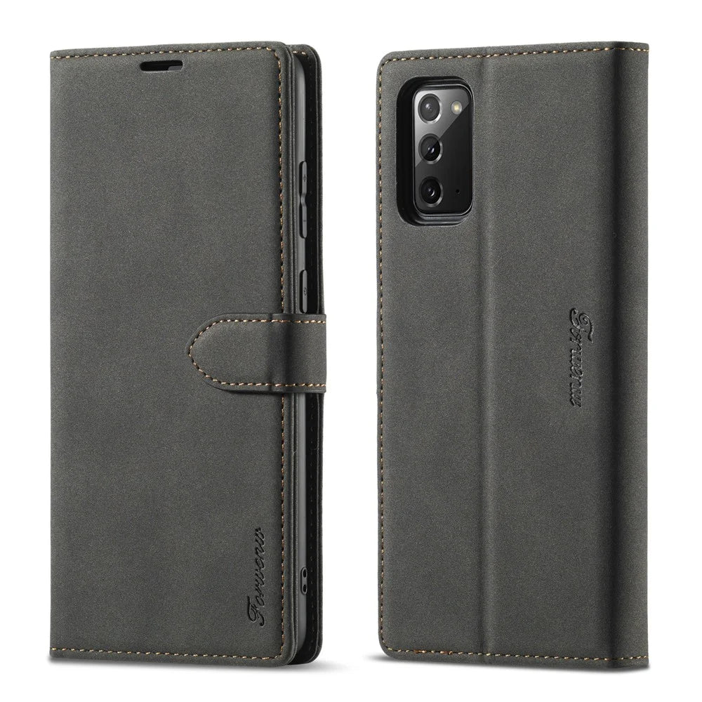 FORWENW F1 Series Case for Samsung Galaxy S20 FE/S20 Fan Edition/S20 FE 5G/S20 Fan Edition 5G/S20 Lite/S20 FE 2022 Leather Wallet Stand Cover - Black - 2