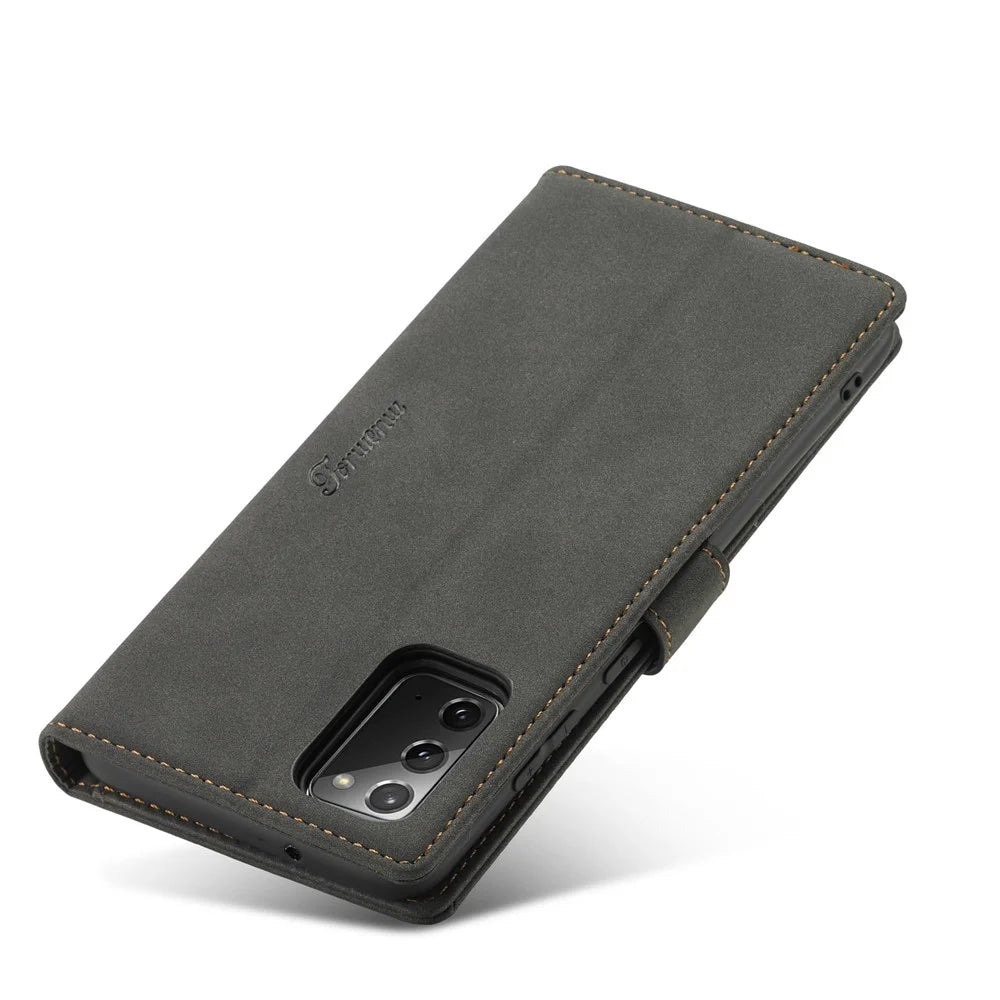 FORWENW F1 Series Case for Samsung Galaxy S20 FE/S20 Fan Edition/S20 FE 5G/S20 Fan Edition 5G/S20 Lite/S20 FE 2022 Leather Wallet Stand Cover - Black - 4