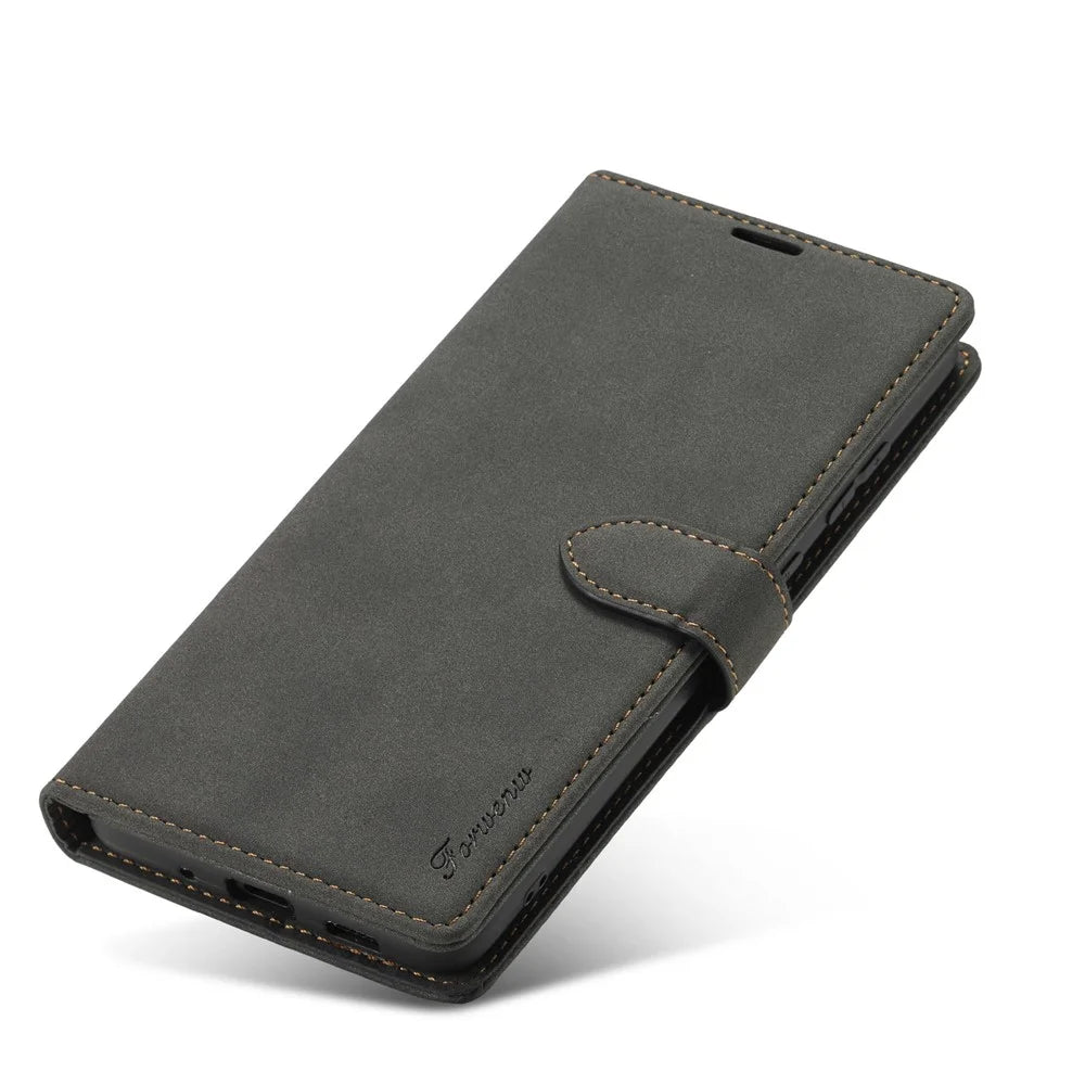 FORWENW F1 Series Case for Samsung Galaxy S20 FE/S20 Fan Edition/S20 FE 5G/S20 Fan Edition 5G/S20 Lite/S20 FE 2022 Leather Wallet Stand Cover - Black - 5