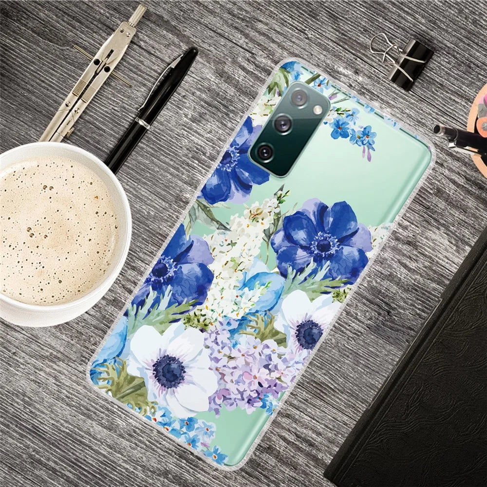 Stylish Pattern Printing TPU Case for Samsung Galaxy S20 FE/S20 Fan Edition/S20 FE 5G/S20 Fan Edition 5G/S20 Lite/S20 FE 2022 - Pretty Flowers - 2