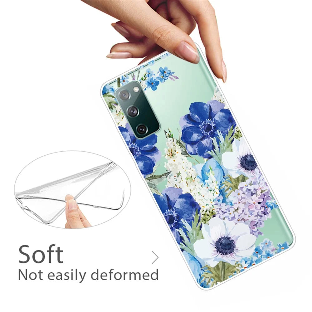 Stylish Pattern Printing TPU Case for Samsung Galaxy S20 FE/S20 Fan Edition/S20 FE 5G/S20 Fan Edition 5G/S20 Lite/S20 FE 2022 - Pretty Flowers - 4
