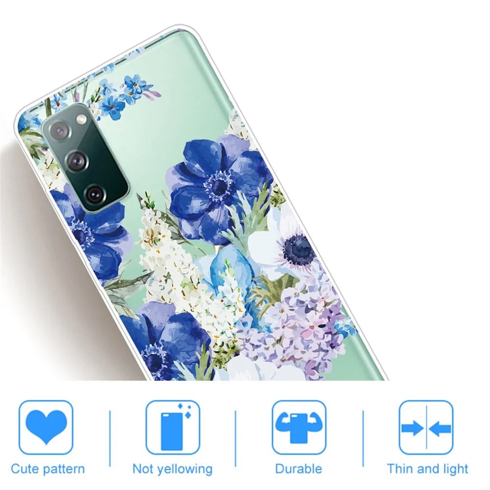 Stylish Pattern Printing TPU Case for Samsung Galaxy S20 FE/S20 Fan Edition/S20 FE 5G/S20 Fan Edition 5G/S20 Lite/S20 FE 2022 - Pretty Flowers - 5