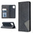 Geometric Pattern Leather Stand Case Card Holder Shell for Samsung Galaxy A42 5G - Black - 1