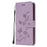 Imprint Butterfly Flowers Leather Shell Wallet Phone Case for Samsung Galaxy A42 5G - Light Purple - 2