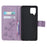 Imprint Butterfly Flowers Leather Shell Wallet Phone Case for Samsung Galaxy A42 5G - Light Purple - 5