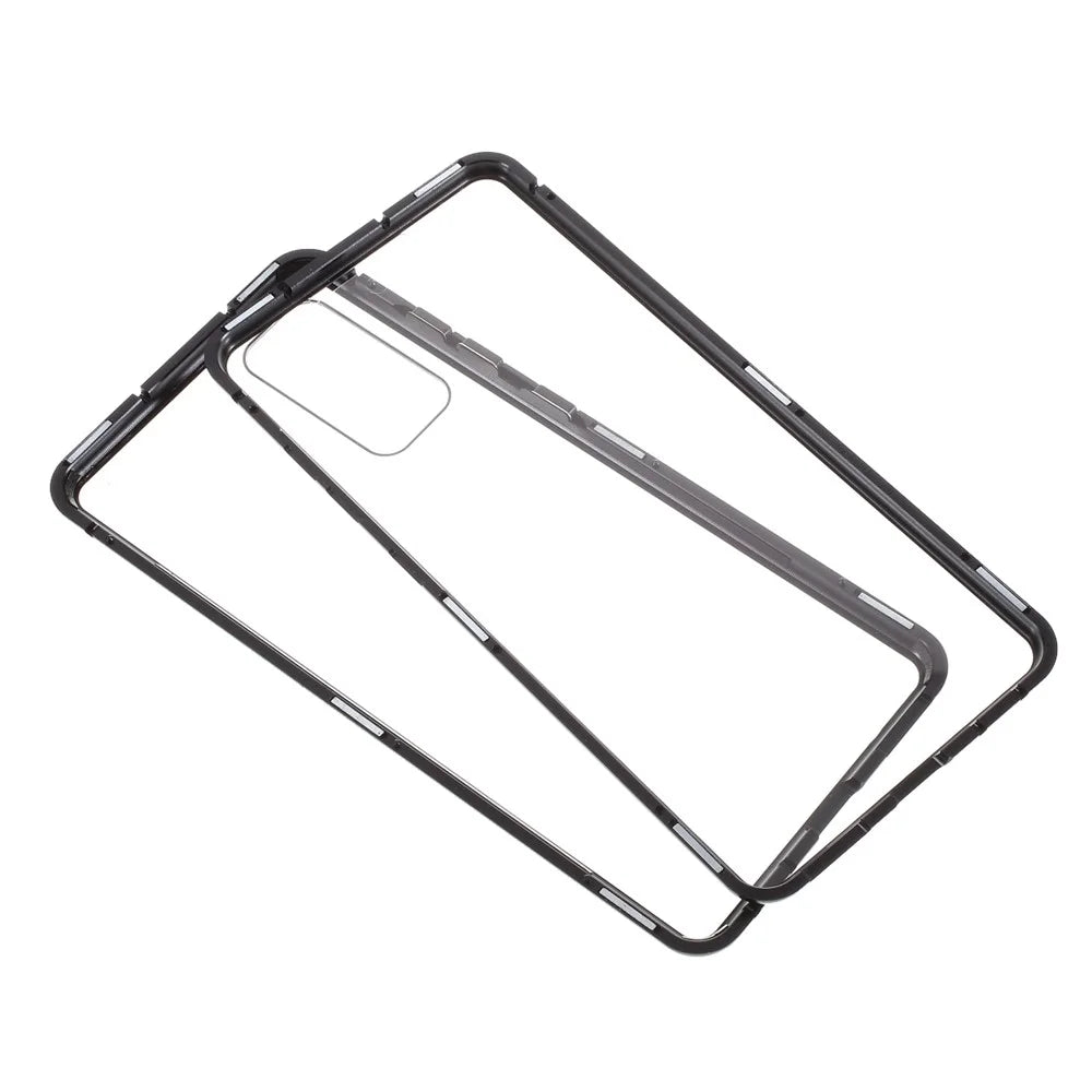 Cover for Samsung Galaxy S20 FE/S20 Fan Edition/S20 FE 5G/S20 Fan Edition 5G/S20 Lite/S20 FE 2022, All-inclusive Detachable Metal + Two-sided Tempered Glass Case (No Fingerprint Unlocked) - Black - 2