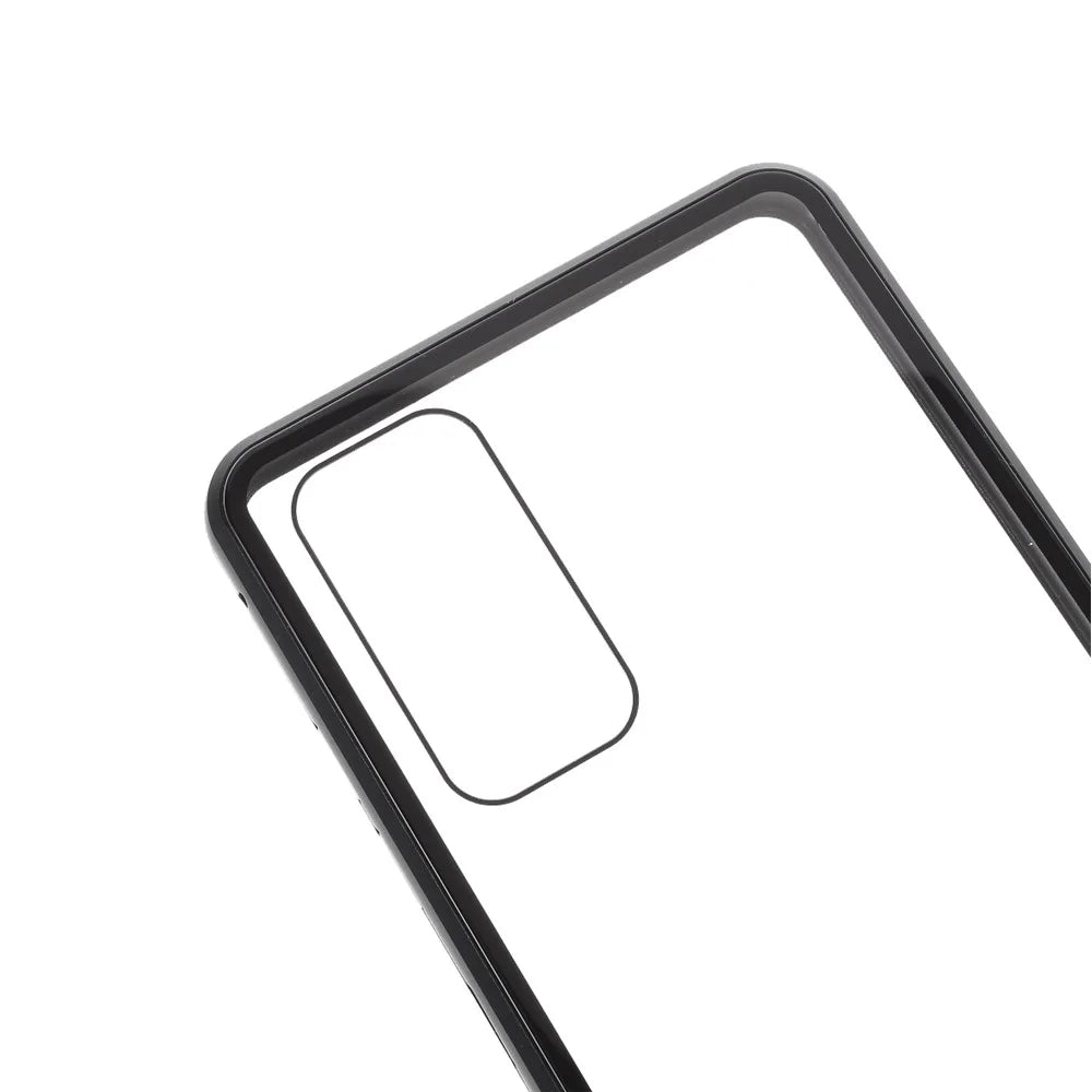 Cover for Samsung Galaxy S20 FE/S20 Fan Edition/S20 FE 5G/S20 Fan Edition 5G/S20 Lite/S20 FE 2022, All-inclusive Detachable Metal + Two-sided Tempered Glass Case (No Fingerprint Unlocked) - Black - 3