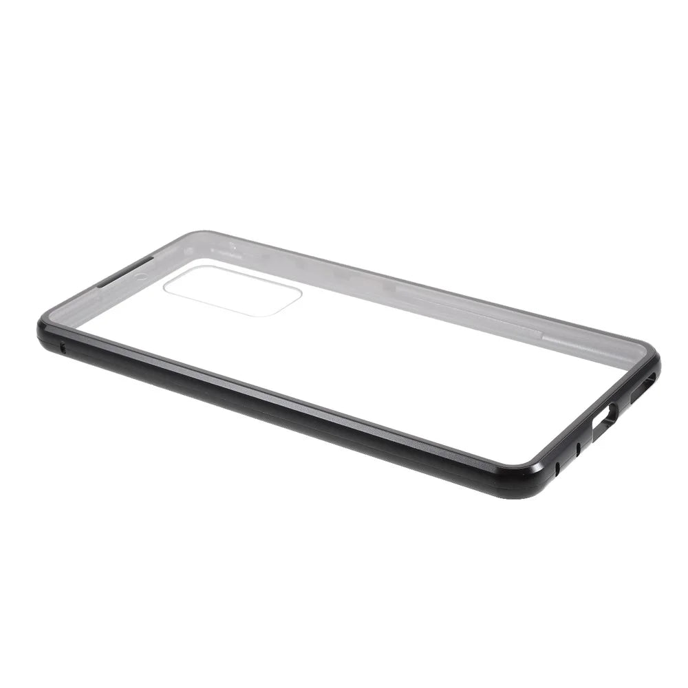 Cover for Samsung Galaxy S20 FE/S20 Fan Edition/S20 FE 5G/S20 Fan Edition 5G/S20 Lite/S20 FE 2022, All-inclusive Detachable Metal + Two-sided Tempered Glass Case (No Fingerprint Unlocked) - Black - 6