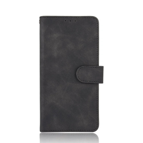 Skin-touch Leather Wallet Flip Case for Samsung Galaxy Z Fold2 5G - Black - 1