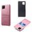 PU Leather Coated Hard PC Cover with Double Card Slots for Samsung Galaxy A42 5G - Rose Gold - 2